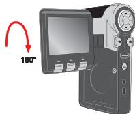 AIPTEK POCKET DV T200 - Gire el panel LCD. - 2