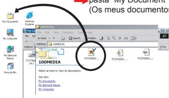 AIPTEK POCKET DV T200 - Arraste o ficheiro pretendido para a opção My Documents (Os meus documentos) ou para a pasta de destino. - 2