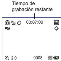 AIPTEK POCKET DV T200 - Presione el botón Grabar de nuevo para detener la grabación. A continuación, el tiempo de grabación restante de la tarjeta se做不到 en la pantalla LCD. - 1