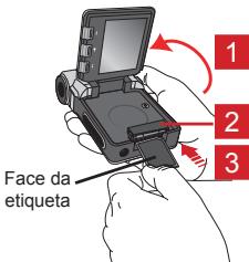 AIPTEK POCKET DV T200 - Introdução de um cartão de memória (optional) - 1