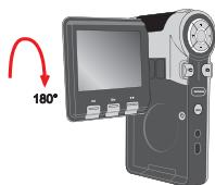 AIPTEK POCKET DV T200 - Ruotare il pannello LCD. - 2