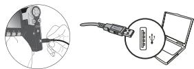 AIPTEK POCKET DV T200 - Using the USB cable - 1