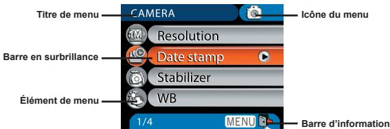 AIPTEK POCKET DV T200 - Illustration du menu - 1