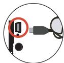 AIPTEK POCKET DV T300 LE - Sluit de USB-kabel aan op uw camcorder. - 1