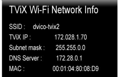 DVICO TVIX HD M-6500A - Configuration du réseau sans fil WIFI - 3