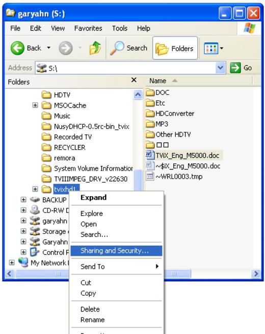 DVICO TVIX HD M-7000A - Configuration réseau sous windows XP (SAMBA) - 1