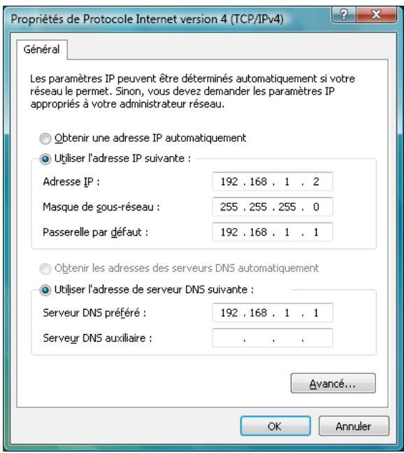 BEWAN IMEDIA HD100 - Adresse IP fixe - 3