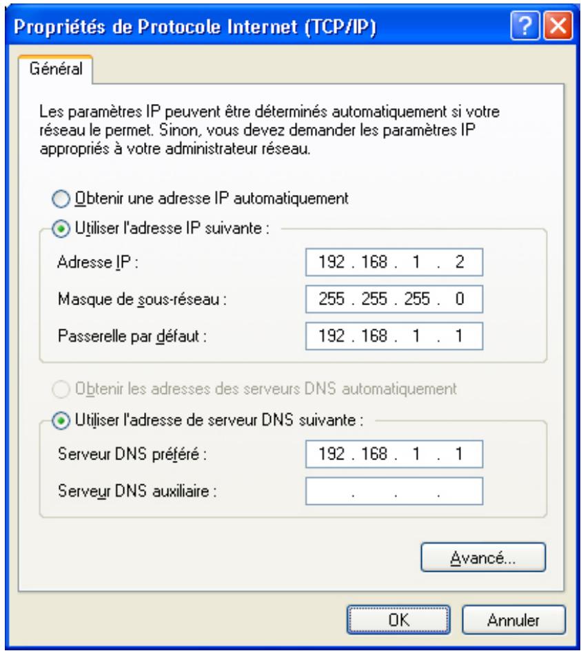 BEWAN IMEDIA HD100 - Adresse IP fixe - 3