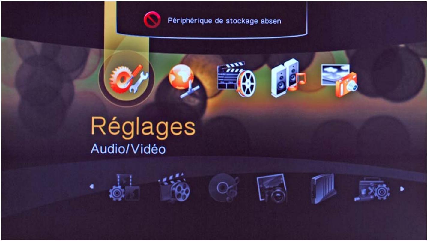 BEWAN IMEDIA HD100 - Connexion du péripérique de stockage - 1