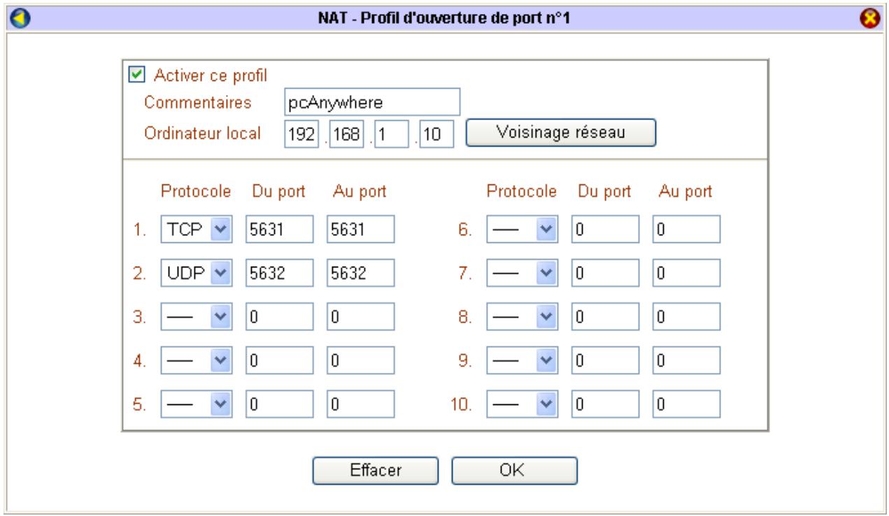 BEWAN VPN BOOSTER 32V - Ouverture de ports - 2
