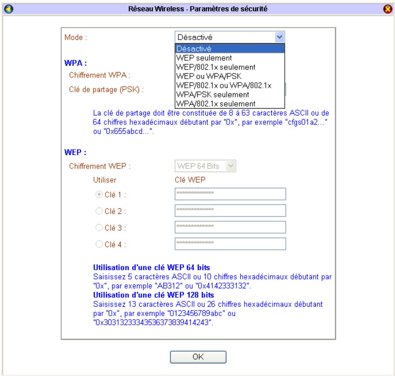 BEWAN VPN BOOSTER 32V - Paramètres de sécurité - 1