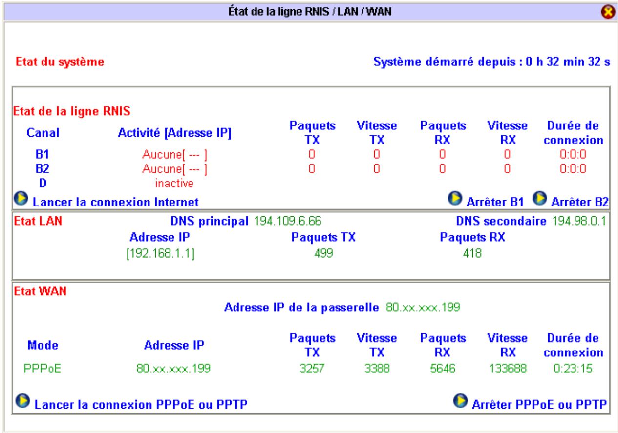 BEWAN VPN BOOSTER 32V - Etat de la connexion Internet - 1