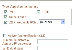 BEWAN VPN BOOSTER 32VG - Paramètres d'appoint entrant - 1
