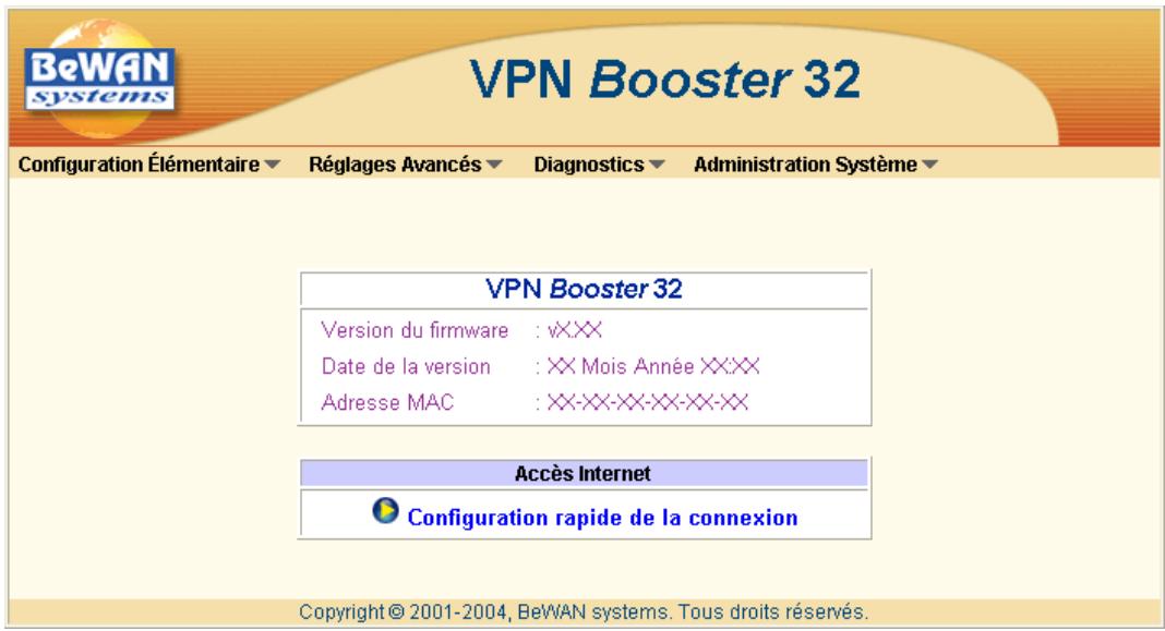 BEWAN VPN BOOSTER 32VG - Identification lors de la première configuration - 2