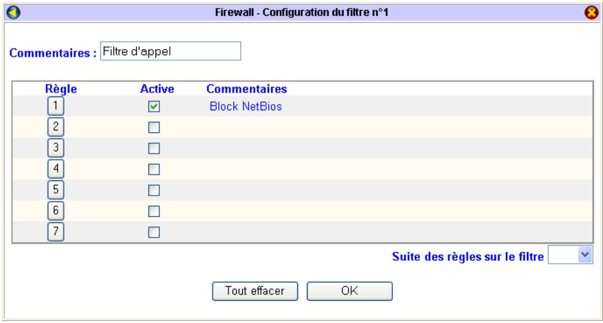 BEWAN VPN BOOSTER 32VG - Paramétrage d'un contrôle - 2