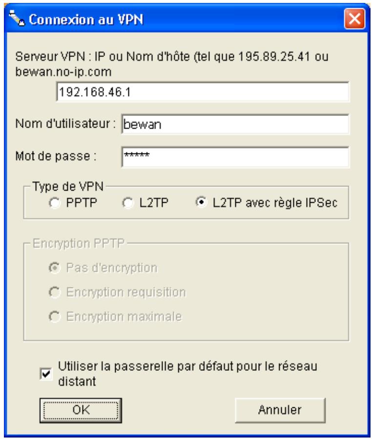 BEWAN VPN BOOSTER 32VG - Sur le poste client - 2