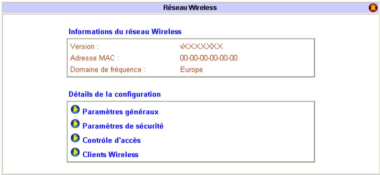 BEWAN VPN BOOSTER 32VG - Configuration des paramètres Wireless (VPN Booster 32 g / 32 Vg) - 1