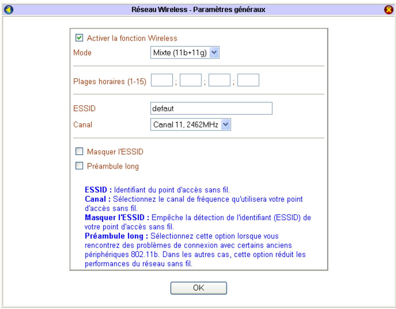 BEWAN VPN BOOSTER 32VG - Paramètres généraux - 1
