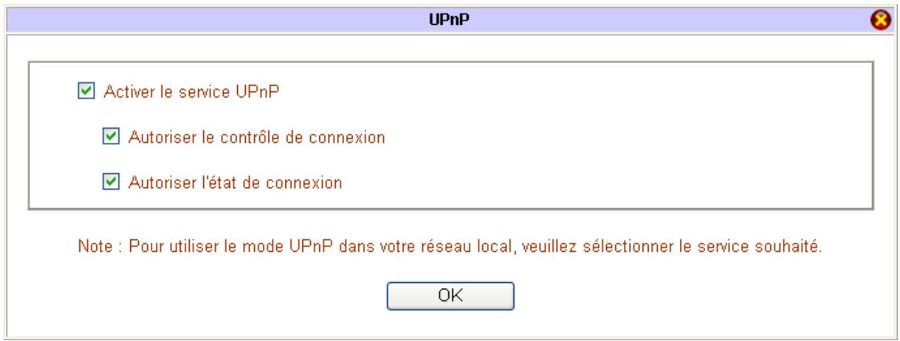 BEWAN VPN BOOSTER 32VG - Paramétrage du service UPnP - 1