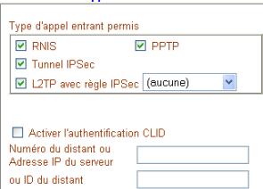 BEWAN VPN BOOSTER 32VG - Paramètres d'appoint entrant - 1