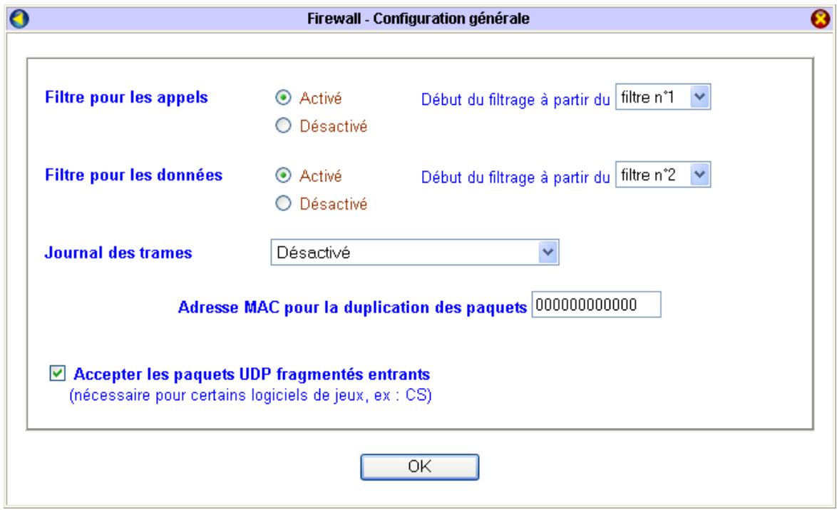 BEWAN VPN BOOSTER 32VG - Configuration générale des filtres - 1