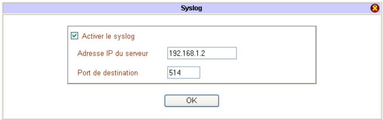 BEWAN VPN BOOSTER 32VG - Paramétrage du Syslog - 2