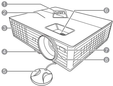 VIEWSONIC PJD6253, PJD6383, PJD6553W, PJD6683W - Face avant / supérieure - 1
