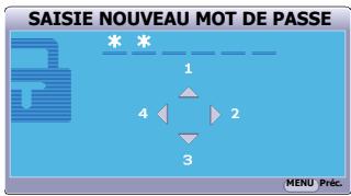 VIEWSONIC PJD6253, PJD6383, PJD6553W, PJD6683W - Définition d'un mot de passer - 1