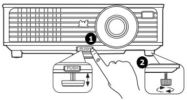 VIEWSONIC PJD6253, PJD6383, PJD6553W, PJD6683W - Ajustement de l'angle de projection - 1