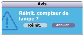 VIEWSONIC PJD6253, PJD6383, PJD6553W, PJD6683W - Réinitialiser le compteur de la lampe - 1