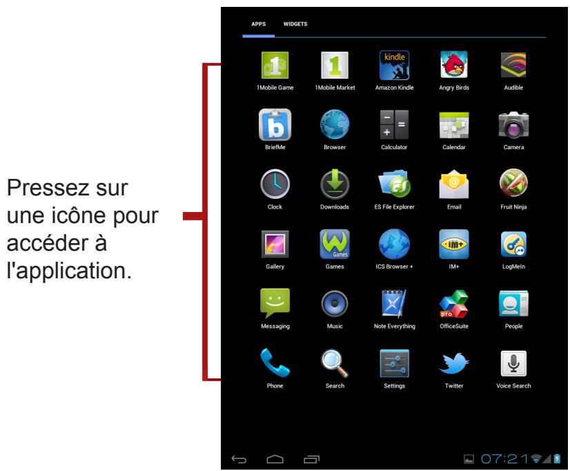 VIEWSONIC VIEWPAD E100 - Tiroir d'application - 1