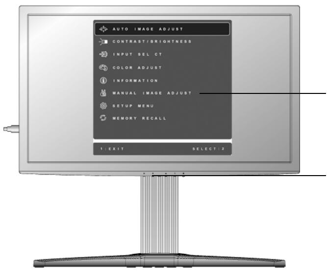 VIEWSONIC VP2765-LED, VP2770-LED - Réglage de l'image à l'écran - 1