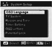 SIGMATEK DVBH-3000 - Menu d'installation du système - 1