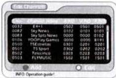 SIGMATEK DVBR-155 - Éditer les chaînes - 1