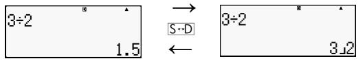 HP 300S X 30,  300S X 45 - Switching Between Fraction and Decimal Format - 1