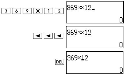 HP 300S X 30,  300S X 45 - Deleting a Character or Function - 2