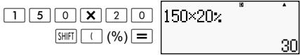 HP 300S X 30,  300S X 45 - Percent Calculations - 2