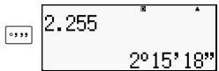 HP 300S X 30,  300S X 45 - Converting Values Between Sexagesimal and Decimal - 2