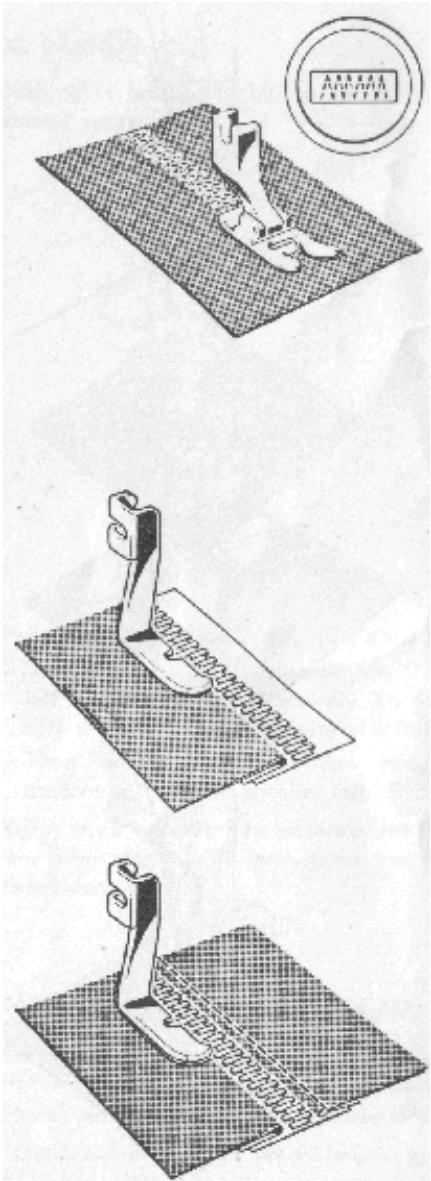 NECCHI 544 - Raccomodage avec du fil de laine : - 2