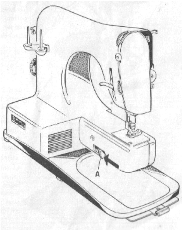 NECCHI 544 - Pour désactiver les griffes d'entrainment du tissu : - 1