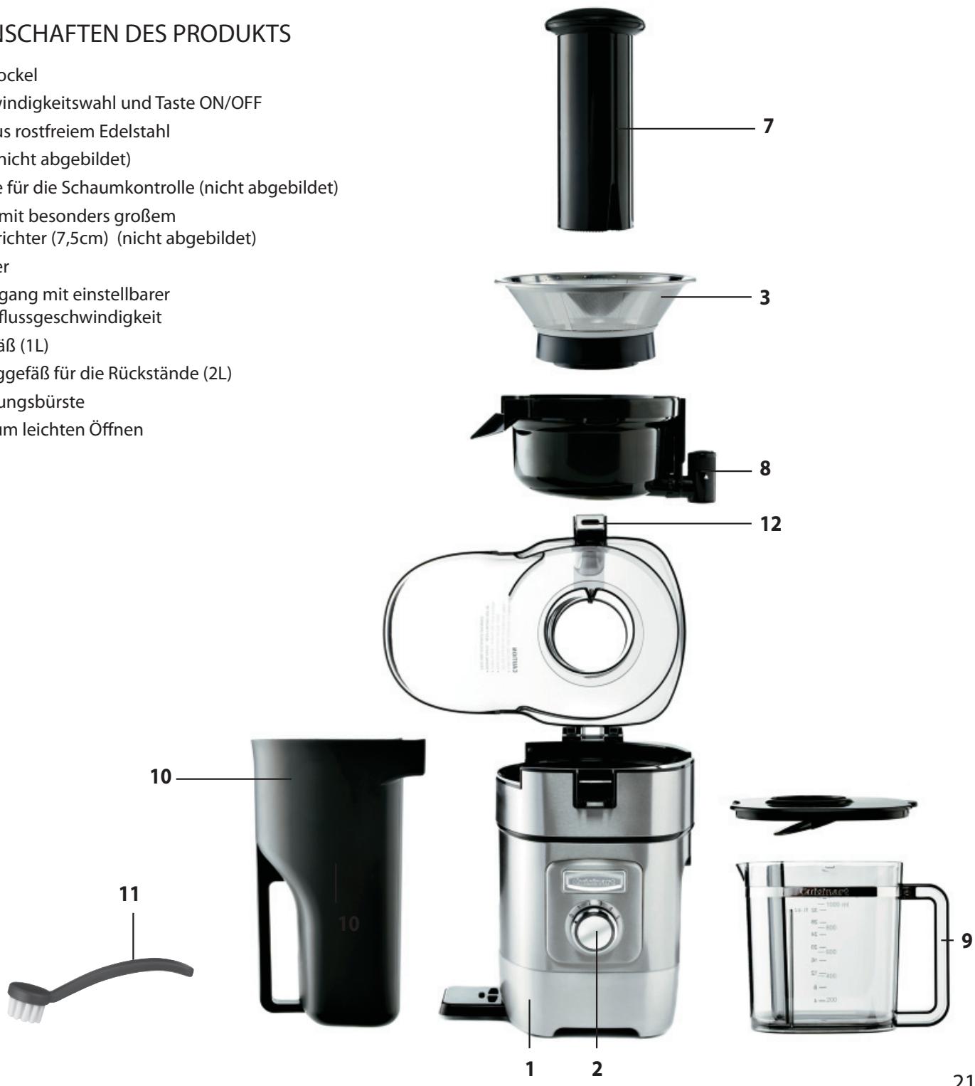 CUISINART CJE1000E - EIGENSCHAFTEN DES PRODUKTS - 1