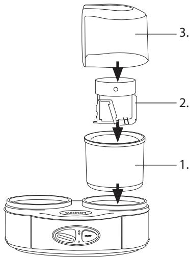 CUISINART ICE CREAM DUO - Assembling the ice cream maker - 1