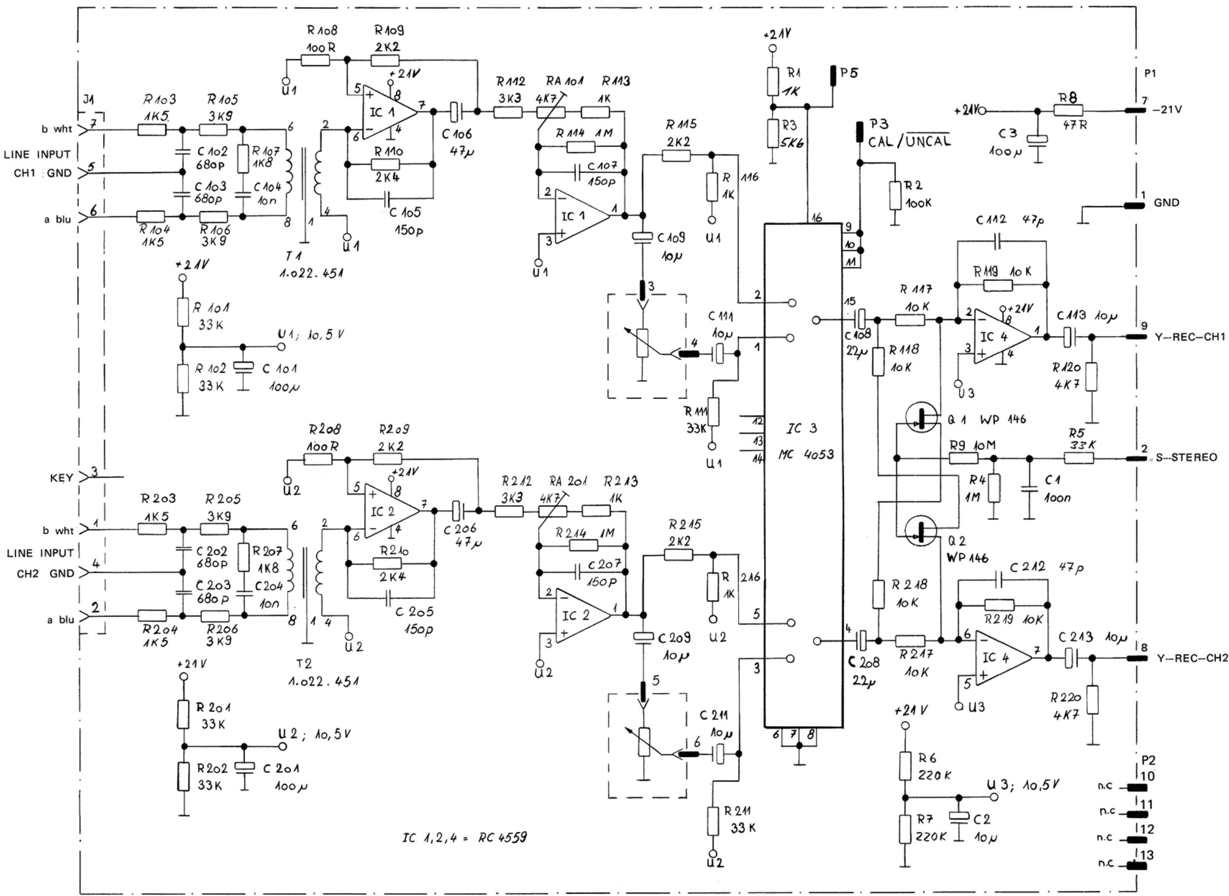 STUDER PR99MKII - AUDIO BLOCK DIAGRAM / LINE IN / OUT MONO - 9