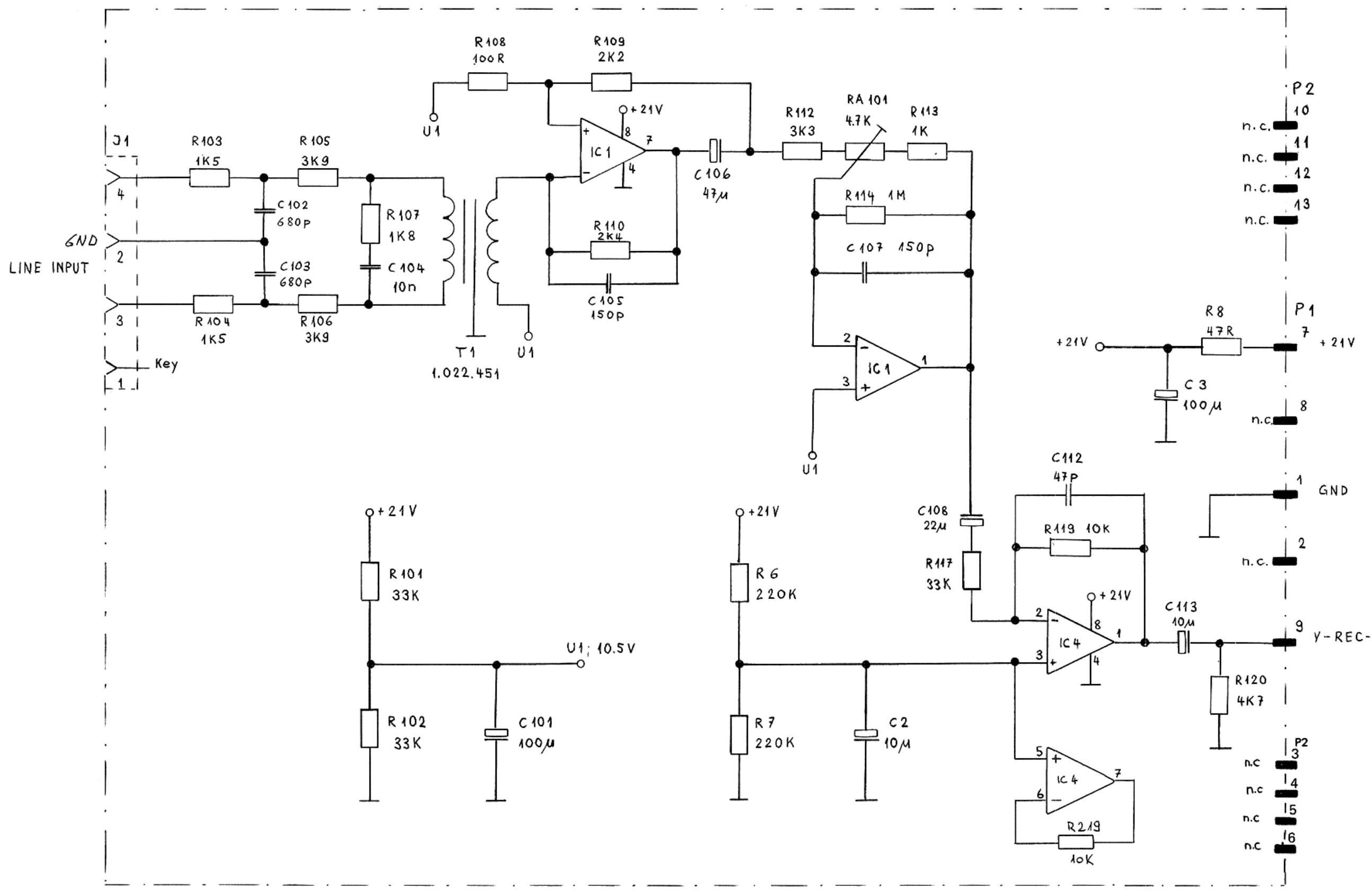 STUDER PR99MKII - AUDIO BLOCK DIAGRAM / LINE IN / OUT MONO - 13