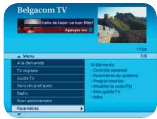 BELGACOM TV - Paramètres - 1