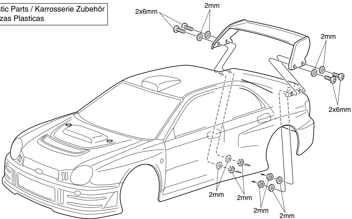 KYOSHO PURETEN EP AIPHA 2 4WD SUBARU IMPREZA WRC - 塑装後、ボーナ表の保護に二一ルトははがておく。 - 4