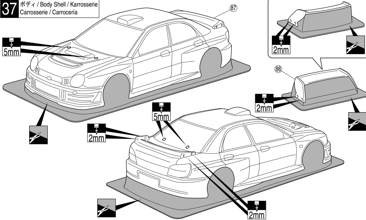 KYOSHO PURETEN EP AIPHA 2 4WD SUBARU IMPREZA WRC - Avant l'assemblage, veuillez lire les points suivants attentivement: - 71