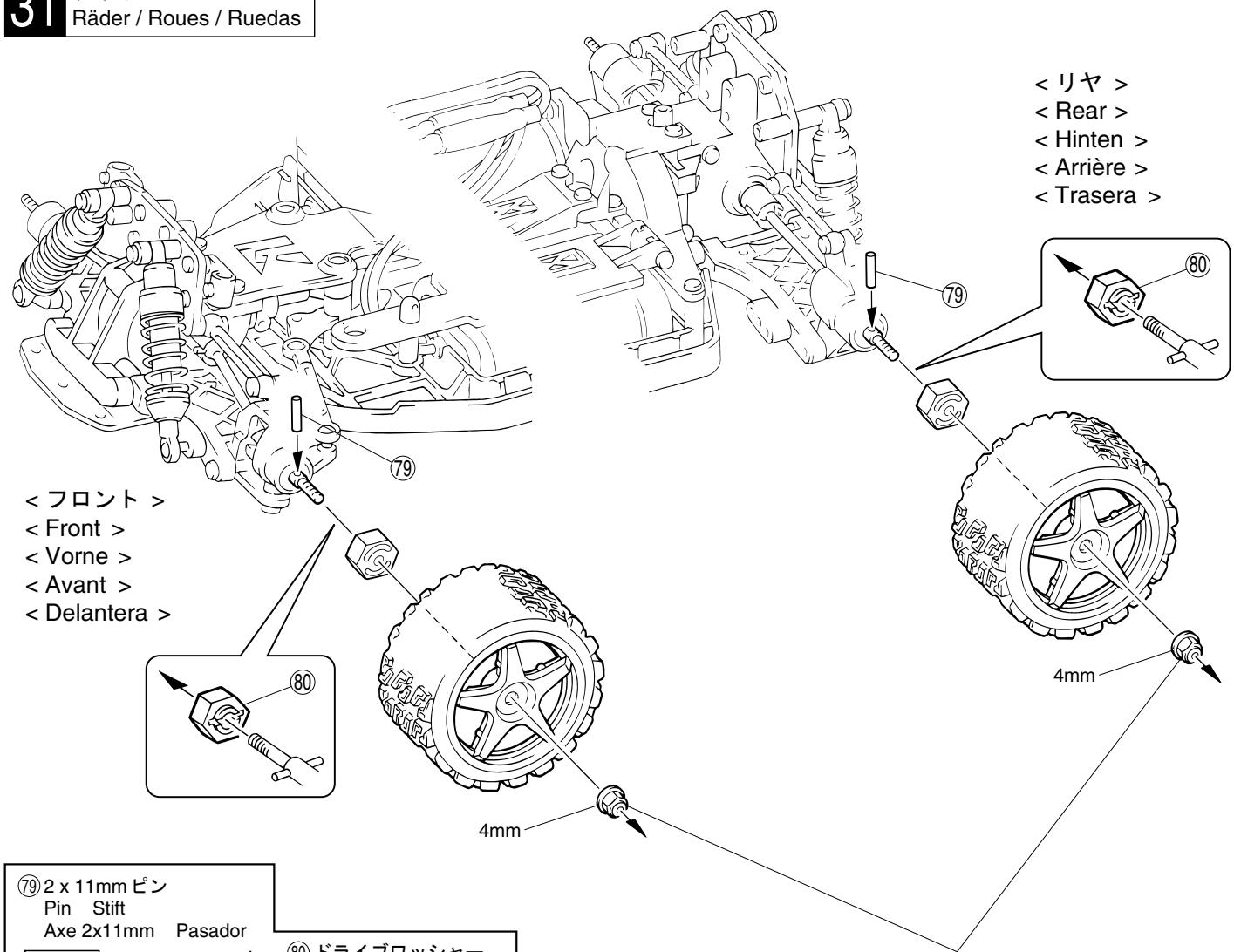 KYOSHO PURETEN EP AIPHA 2 4WD SUBARU IMPREZA WRC - Avant l'assemblage, veuillez lire les points suivants attentivement: - 55
