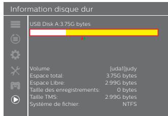 WISI DTR3000 - Informations HDD - 1