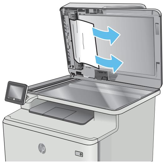 HP COLOR LASERJET PRO MFP M477FDN, COLOR LASERJET PRO MFP M477FDW, COLOR LASERJET PRO MFP M477FNW - Élimination des bourrages papier dans le bac d'alimentation - 5